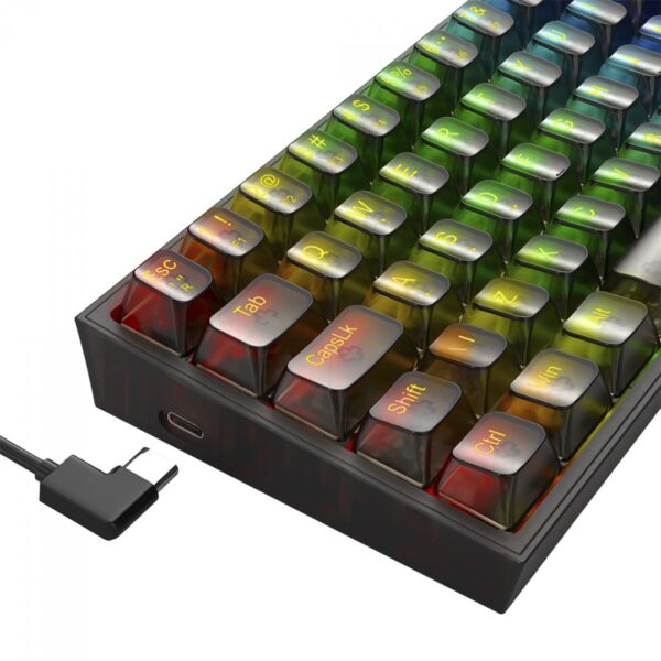 TECLADO GAMER MECÂNICO REDRAGON FIZZ CLEAR, SWITCH CRYSTAL - Image 5