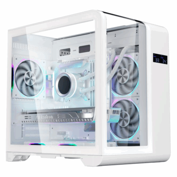 Gabinete Gamer Aquário Cg-w8ki Cyberpunk C/ Display Digital